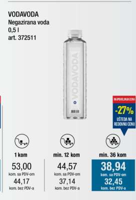 VODAVODA Negazirana voda 0,5 l