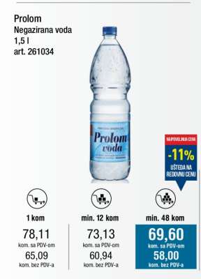 Prolom Negazirana voda 1,5 l
