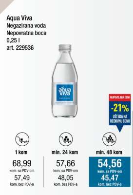 Aqua Viva Negazirana voda