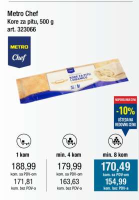 Metro Chef Kore za pitu, 500 g