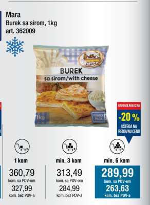 Mara Burek sa sirom, 1kg
