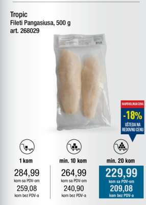 Tropic Fileti Pangasiusa, 500 g