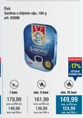 Eva sardina u biljnom ulju 100 g