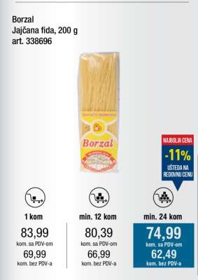 Borzal Jajčana fida, 200 g