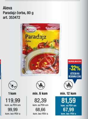 Aleva Paradajz čorba, 80 g