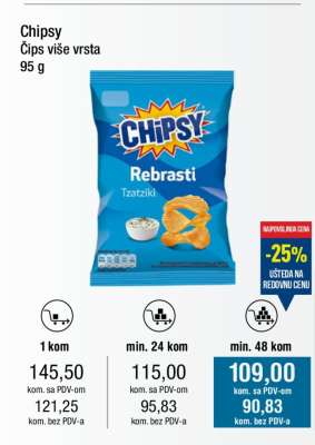 Chipsy Rebrasti Tzatziki