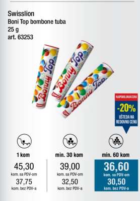 Swisslion Boni Top bombone tuba