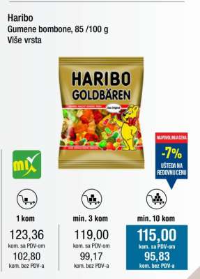 HARIBO GUMENE BOMBONE