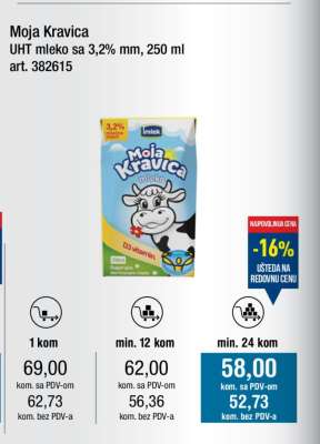 Moja Kravica UHT mleko