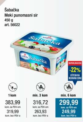 Šabačka Meki punomasni sir