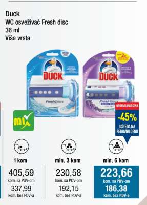 Duck WC osvěživač Fresh disc 36 ml