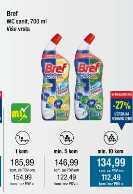 Bref WC sanit, 700 ml