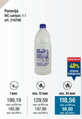 Panonija WC saniper, 1 l