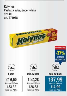Kolynos Pasta za zube, Super white