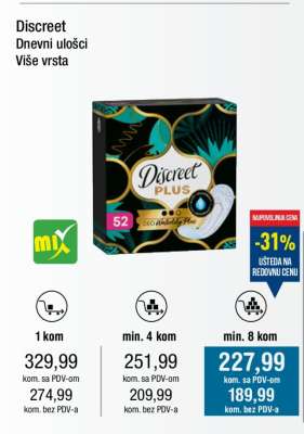 Discreet Dnevni ulošci