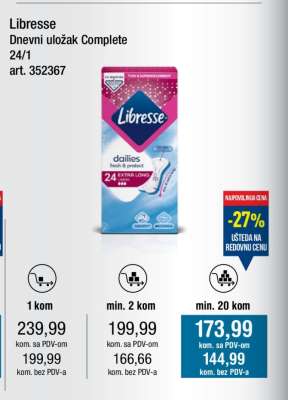 Libresse Dnevni uložak Complete 24/1