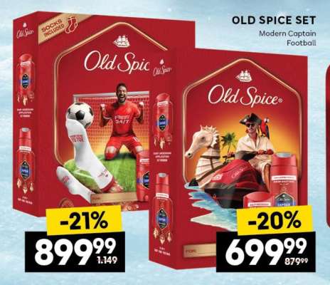 OLD SPICE SET Modern Captain Football