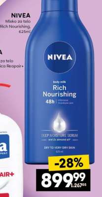 NIVEA Mleko za telo Rich Nourishing, 625ml