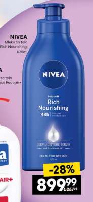 NIVEA Mleko za telo Rich Nourishing, 625ml