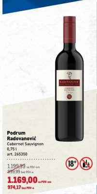 Podrum Radovanović Cabernet Sauvignon