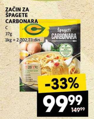 ZAČIN ZA ŠPAGETE CARBONARA