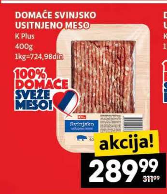 DOMAĆE SVINJSKO USITNJENO MESO