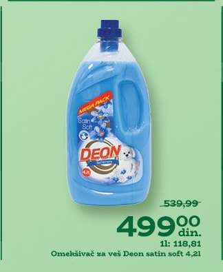 Omekšivač za veš Deon satin soft 4,2l