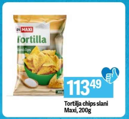 Tortilja chips slani Maxi, 200g