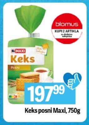Keks posni Maxi 750g