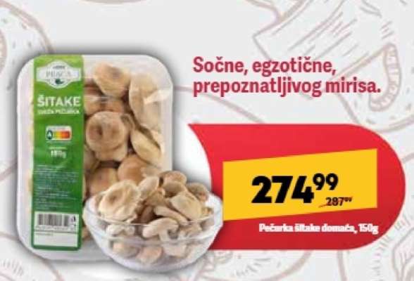 Pečurka šitake domaća, 150g