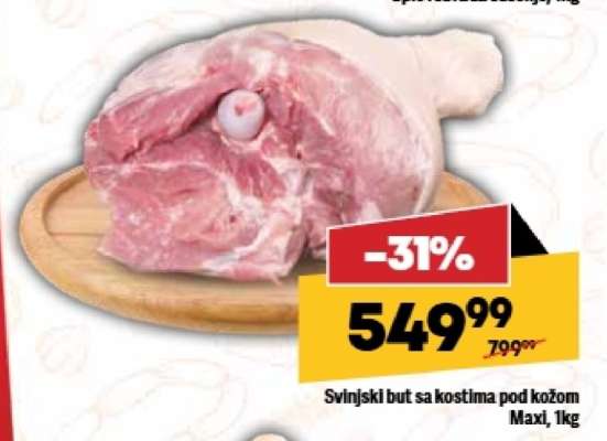 Svinjski but sa kostima pod kožom Maxi, 1kg