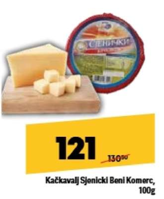 Kačkavalj Sjenički Beni Komerc , 100g