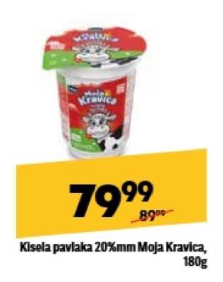 Kisela pavlaka 20 % mm Moja kravica