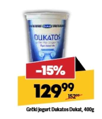 Grčki jogurt Dukatos Dukat 400g