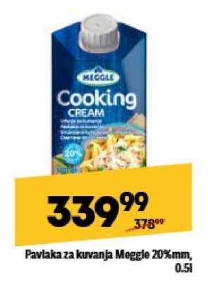 Pavlaka za kuvanja Meggle 20%mm, 0,5l