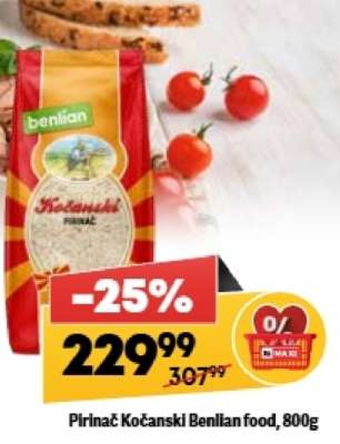 Pirinač Kočanski Benlian food 800g