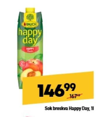 Sok breskva Happy Day, 1l