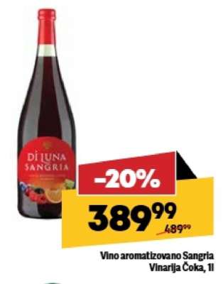 Vino aromatizovano Sangria Vinarija Čoka, 1l