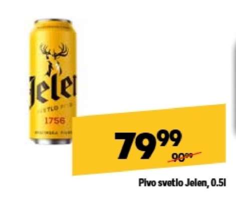 Pivo svetlo Jelen 0.5l