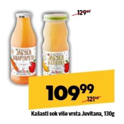 Kašasti sok više vrsta Juvitana, 130g