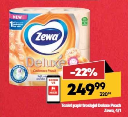 Toalet papir troslojni Deluxe Peach Zewa, 4/1