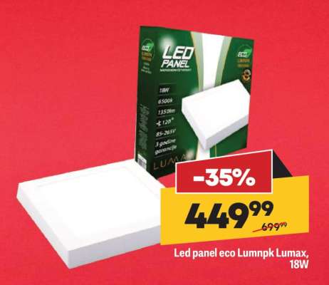Led panel eco Lumnpk Lumax, 18W