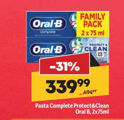 Pasta Complete Protect&Clean Oral B, 2x75ml