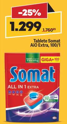 Tablete Somat AiO Extra, 100/1