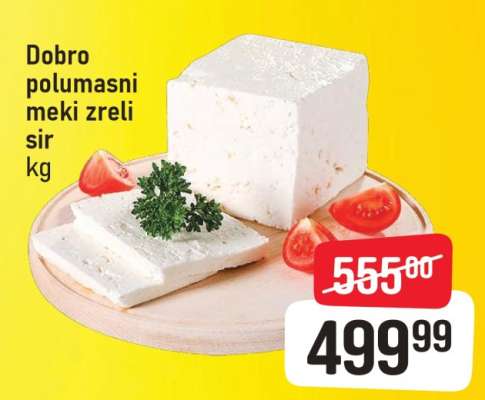 Dobro polumasni meki zreli sir