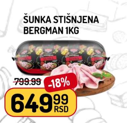 ŠUNKA STIŠNJENA BERGMAN 1kg