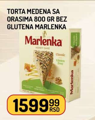 Torta Medena sa orasima 800 gr bez glutena Marlenka