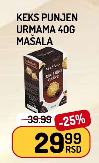 Keks punjen urmama 40g Mašala