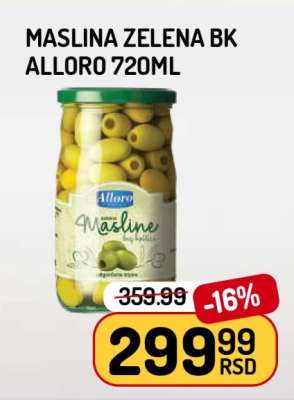 MASLINA ZELENA BK ALLORO 720ml