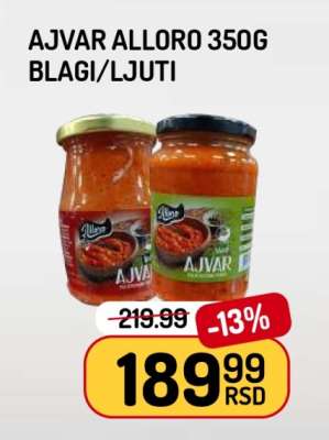 Ajvar Alloro 350g Blagi/Ljuti